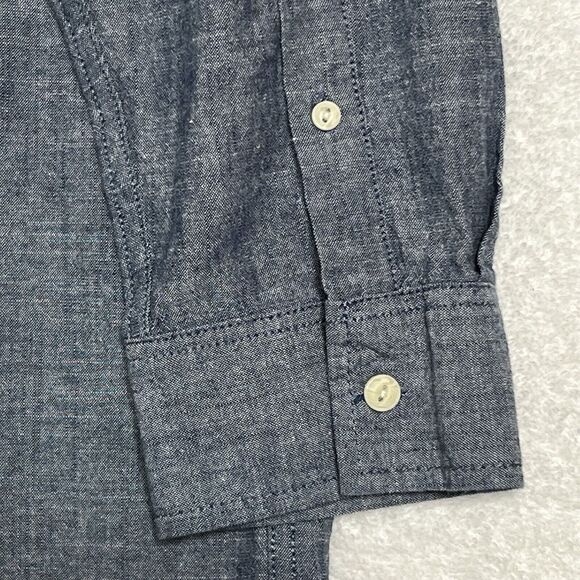 LEE Chambray Shirt Men's XXL Blue Button Up Classic 100% Cotton 2XL - Picture 11 of 14